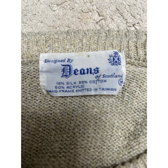 Vintage DEANS OF SCOTLAND Silk & Cotton Heritage Classic Sweater Minimalism  Med - Picture 2 of 3